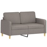vidaXL Canapé 2 places avec oreillers décoratifs taupe 120 cm tissu
