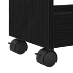 vidaXL Armoire avec roue Chêne noir 60 x 22 x 79 cm