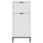 vidaXL Cabinet de salle de bain avec tiroir Blanc 39.5 x 36 x 88 cm