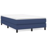 vidaXL Sommier à lattes de lit avec matelas Bleu 120x200 cm Tissu