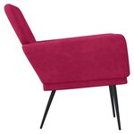 vidaXL Fauteuil Rouge bordeaux 62x79x79 cm Velours
