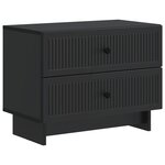 vidaXL Cabinet de chevet Noir 62 x 34 5 x 47 5 cm Bois d'ingénierie