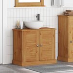 vidaXL Meuble Sous Évier avec porte VIGO marron miel 67.5 x 34 x 59 cm