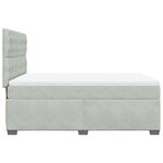 vidaXL Sommier à lattes de lit et matelas Gris clair 140x200cm Velours