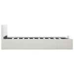 vidaXL Cadre de lit à rangement hydraulique Blanc Similicuir 120x200cm