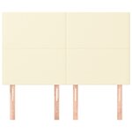 vidaXL Tête de lit Crème 144x5x118/128 cm Similicuir