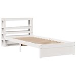 vidaXL Cadre de lit avec tête de lit sans matelas blanc 90x190 cm