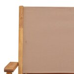 vidaXL Ensemble de bistro 3 Pièces taupe tissu et bois massif
