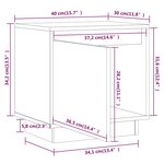 vidaXL Tables de chevet 2 Pièces Gris 40x30x40 cm Bois de pin solide