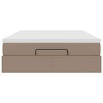 vidaXL Cadre de lit ottoman et matelas cappuccino 140x200cm similicuir