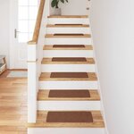 vidaXL Tapis Antidérapants pour Escaliers 15 Pièces Jaune 60 x 25 cm PP