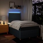 vidaXL Sommier à lattes de lit avec matelas Bleu 120x200 cm Tissu