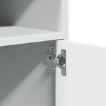 vidaXL Armoire à roulettes blanc 60x48x81 cm bois d’ingénierie