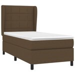 vidaXL Sommier à lattes de lit avec matelas Marron foncé 90x190 cm