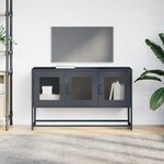 vidaXL Meuble TV anthracite 100 5x39x60 5 cm acier laminé à froid