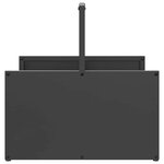 vidaXL Portant de bois chauffage noir 40x40x40 cm