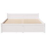 vidaXL Cadre de lit sans matelas blanc 135x190 cm bois de pin massif