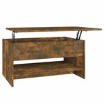 vidaXL Table basse Chêne fumé 80x50x40 cm Bois d'ingénierie