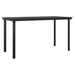 vidaXL Mobilier de salle à manger de jardin avec coussins 7 Pièces Noir