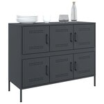 vidaXL Buffet anthracite 100 5x39x79 cm acier laminé à froid