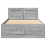 vidaXL Cadre de lit avec tête de lit sans matelas sonoma gris 75x190cm