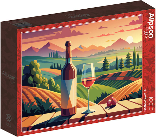 Puzzle 1000 Pièces Illustration Vin