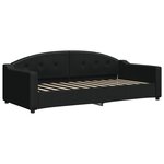 vidaXL Lit de jour avec lit gigogne noir 90x200 cm tissu