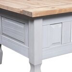 vidaXL Table basse Pin mexicain Gamme Corona Gris 100x55x44 cm