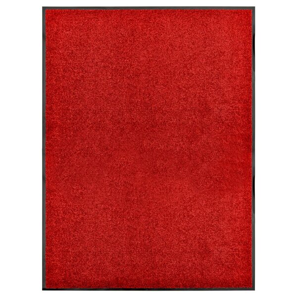 vidaXL Paillasson lavable Rouge 90x120 cm