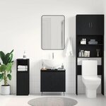vidaXL Cabinet de Lavabo Chêne noir 58 x 33 x 60 cm Bois d'ingénierie