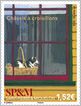 Timbre Saint Pierre et Miquelon - Châssis à croisillons