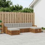 vidaXL Ensemble de canapés d'extérieur 6 pc Bois d'Acacia Massif