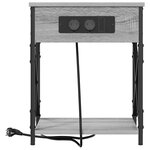 vidaXL Cabinet de chevet Gris Sonoma 41 x 31 x 51 cm Bois d'ingénierie