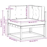 vidaXL Canapé d'angle extérieur Bois d'Acacia Massif Naturel