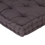 vidaXL Coussin de plancher de palette Coton 120x40x7 cm Anthracite