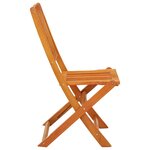 vidaXL Chaises de jardin pliables lot de 4 Bois d'eucalyptus massif