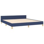 vidaXL Cadre de lit sans matelas bleu tissu