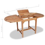 vidaXL Ensemble à manger d'extérieur 7 Pièces Bois de teck solide
