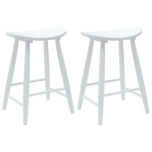 vidaXL Chaises de salle à manger 2 Pièces Blanc 46 x 37 x 63 cm