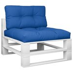 vidaXL Coussins de palette lot de 2 bleu royal tissu