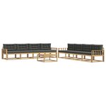vidaXL Ensemble de canapés d'extérieur 9 pc Blanc et anthracite
