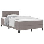 vidaXL Lit à ressorts avec tête de lit Taupe 120 x 200 cm tissu