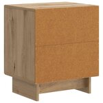 vidaXL Cabinet de chevet 2 pc Chêne artisanal 43 x 34 5 x 50 cm
