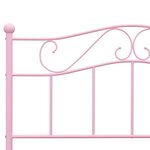 vidaXL Cadre de lit Rose Métal 120 x 200 cm