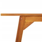 vidaXL Table à manger de jardin 110x56x75 cm bois massif d'acacia