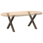 vidaXL Pieds de table basse en forme de X  2 pièces  acier naturel  60 x (42-43) cm