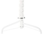 vidaXL Demi sapin de Noël artificiel mince avec support Blanc 240 cm