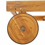 vidaXL Chaises longues lot de 2 avec table bois massif d'acacia