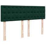 vidaXL Sommier à lattes de lit et matelas Vert foncé 140x190cm Velours