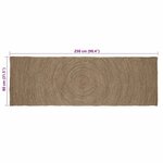 vidaXL Tapis de surface Rectangulaire Gris 80 x 250 cm Jute